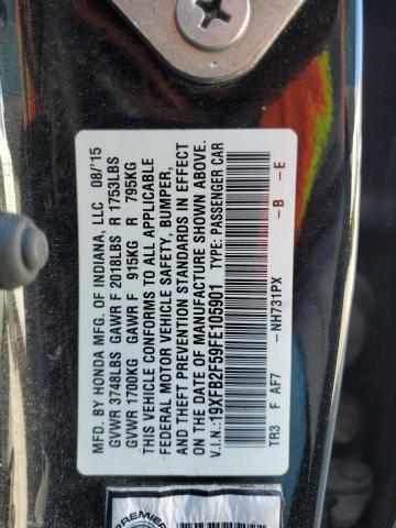 2015 HONDA CIVIC LX - 19XFB2F59FE105901
