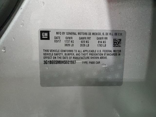 2017 CHEVROLET CRUZE LT - 3G1BE6SM8HS601697