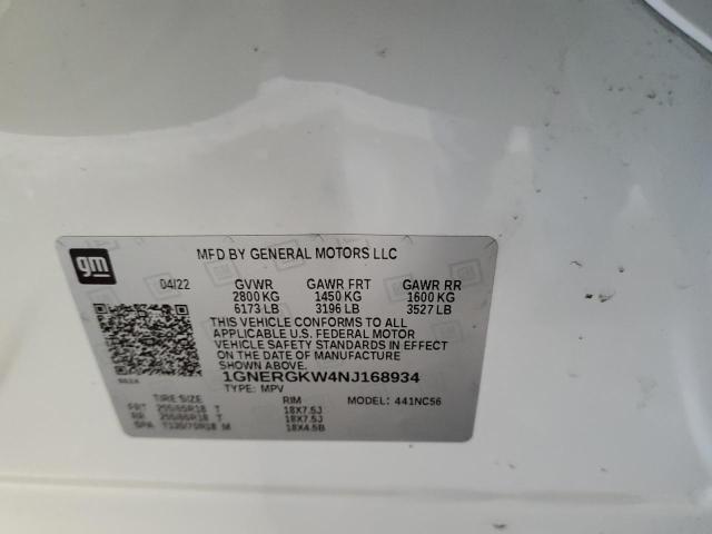 2022 CHEVROLET TRAVERSE L - 1GNERGKW4NJ168934