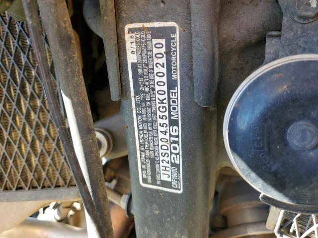 2016 HONDA CRF1000 JH2SD0455GK000200