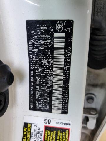 2019 TOYOTA COROLLA L 2T1BURHE3KC178737