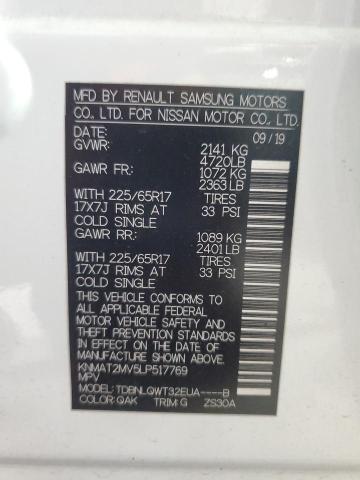 2020 NISSAN ROGUE S KNMAT2MV5LP517769