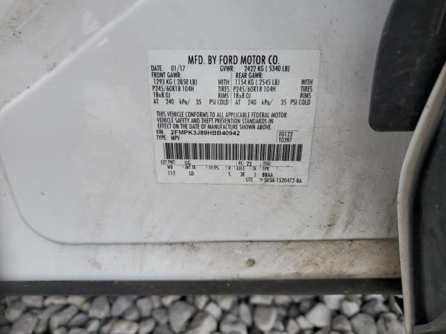 2017 FORD EDGE SEL - 2FMPK3J89HBB40942