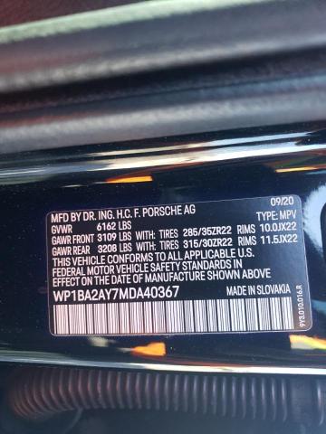 2021 PORSCHE CAYENNE CO WP1BA2AY7MDA40367