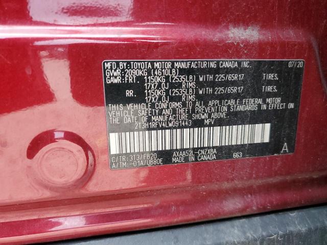 2020 TOYOTA RAV4 LE - 2T3H1RFV4LW091443