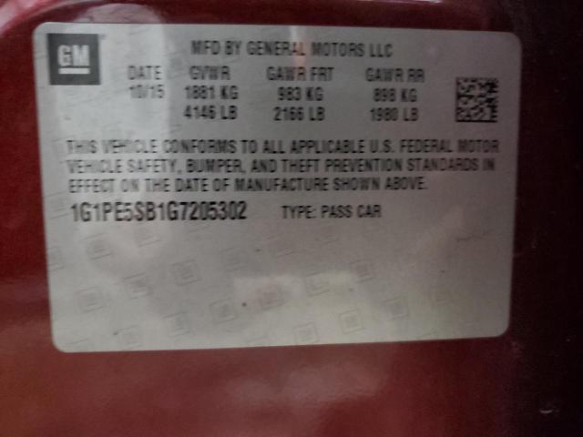 2016 CHEVROLET CRUZE LIMI - 1G1PE5SB1G7205302