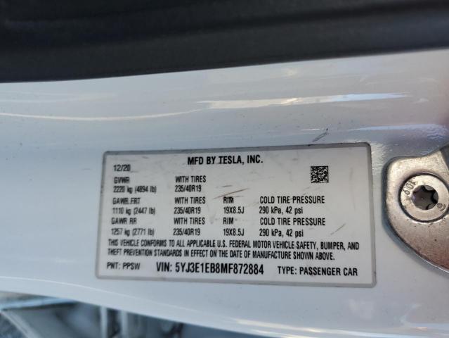 2021 TESLA MODEL 3 - 5YJ3E1EB8MF872884
