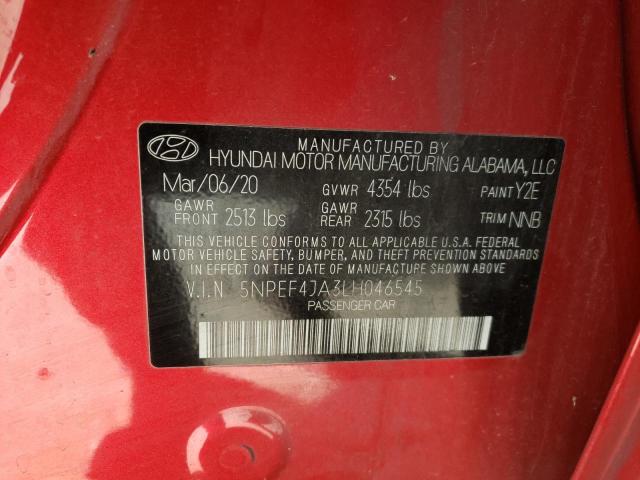 2020 HYUNDAI SONATA SEL - 5NPEF4JA3LH046545