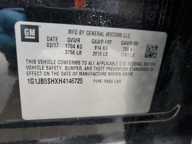 2017 CHEVROLET SONIC LS - 1G1JB5SHXH4146725
