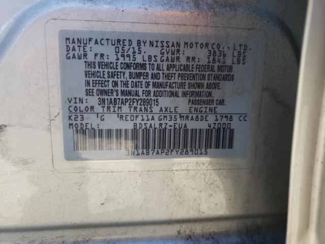 2015 NISSAN SENTRA S - 3N1AB7AP2FY289015