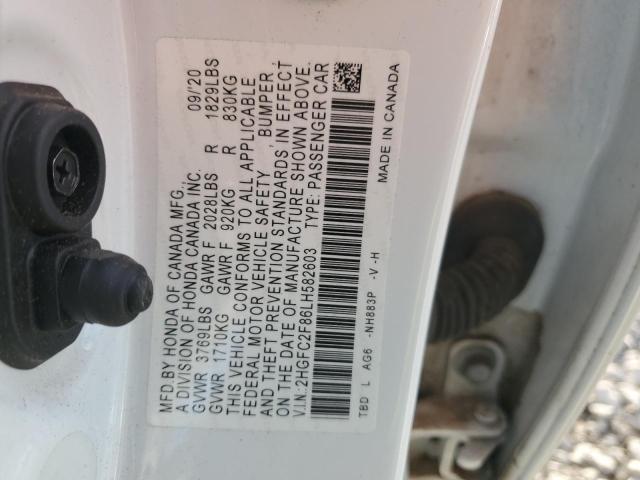 2020 HONDA CIVIC SPOR - 2HGFC2F86LH582603