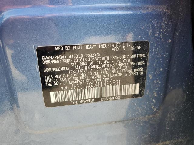 2017 SUBARU FORESTER 2 - JF2SJAGC4HH492591