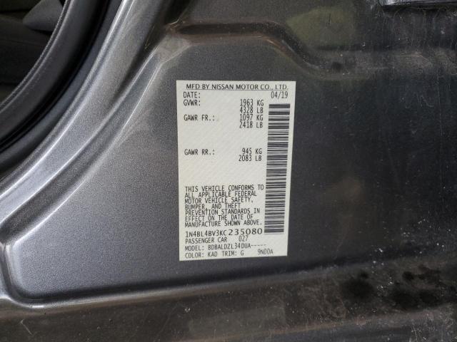 2019 NISSAN ALTIMA S - 1N4BL4BV3KC235080