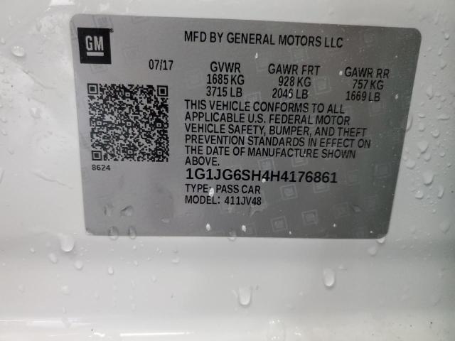 2017 CHEVROLET SONIC 1G1JG6SH4H4176861