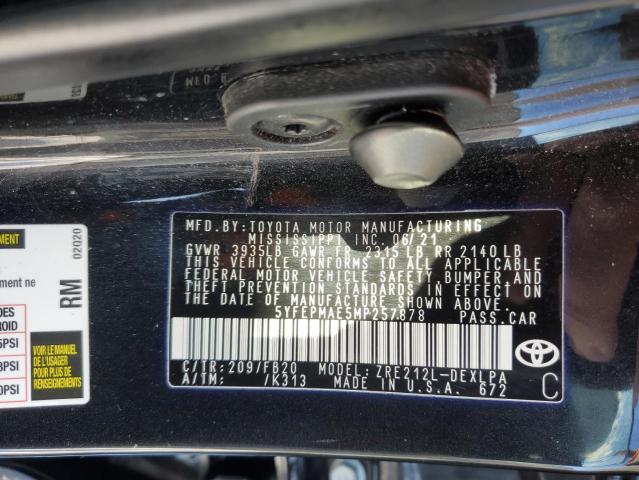 2021 TOYOTA COROLLA LE - 5YFEPMAE5MP257878