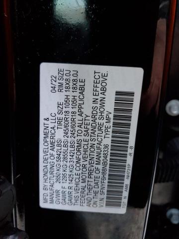 2022 HONDA PILOT TRAI 5FNYF6H88NB048336