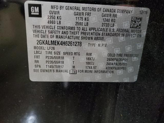 2017 GMC TERRAIN SL - 2GKALMEK4H6261278