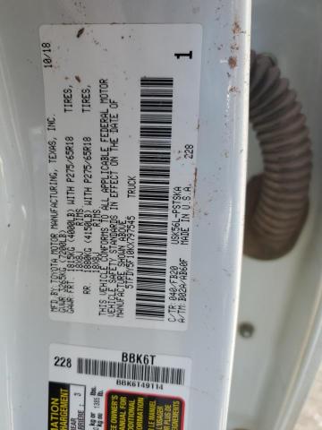 2019 TOYOTA TUNDRA CRE - 5TFDY5F10KX797545