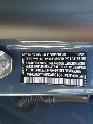 2025 PORSCHE TAYCAN TUR WP0AE2Y14SSA58184