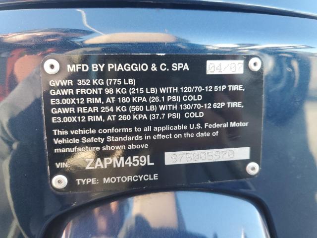 2007 VESPA GTS 250 ZAPM459L975005970