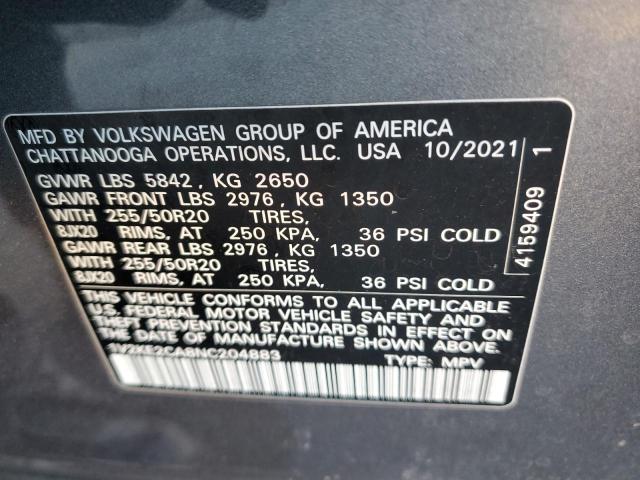 2022 VOLKSWAGEN ATLAS CROS - 1V2KE2CA8NC204883