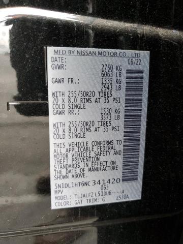 2022 INFINITI QX60 AUTOG 5N1DL1HT6NC341420