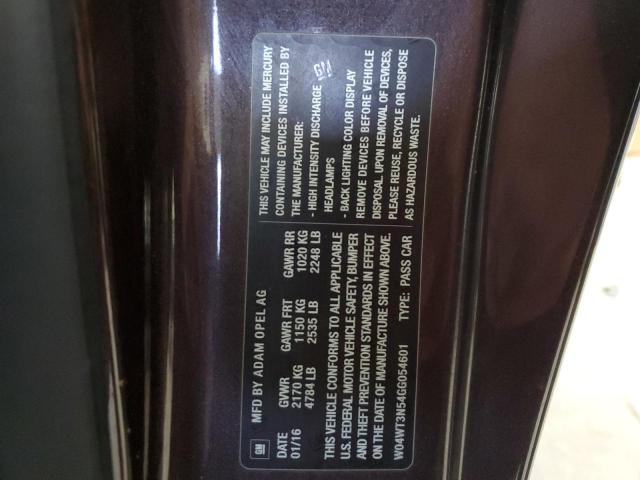 2016 BUICK CASCADA PR W04WT3N54GG054601