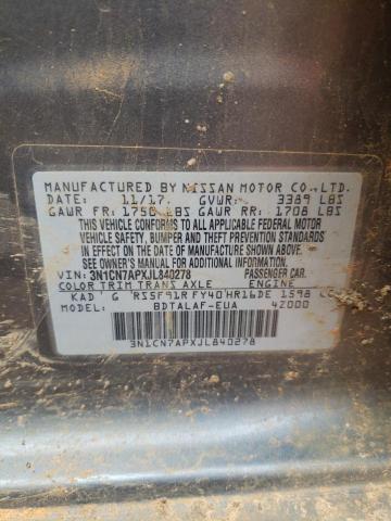 2018 NISSAN VERSA S - 3N1CN7APXJL840278