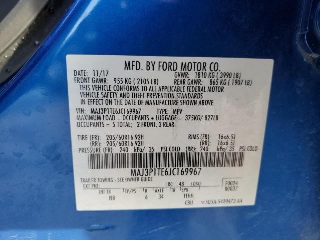 2018 FORD ECOSPORT S - MAJ3P1TE6JC169967