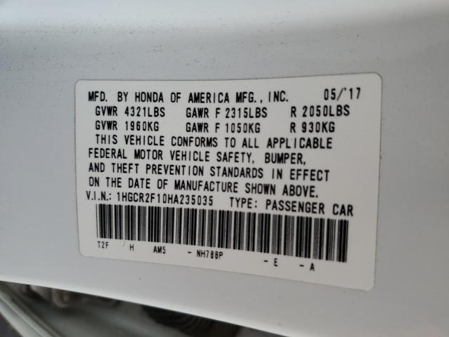 2017 HONDA ACCORD SPO 1HGCR2F10HA235035
