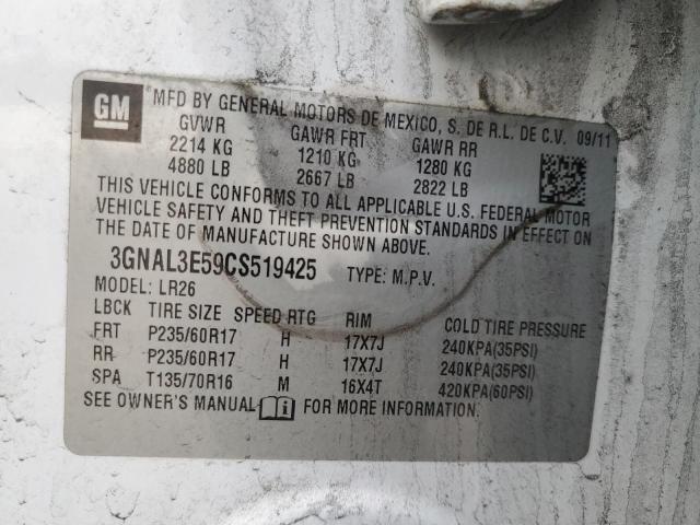 2012 CHEVROLET CAPTIVA SP - 3GNAL3E59CS519425