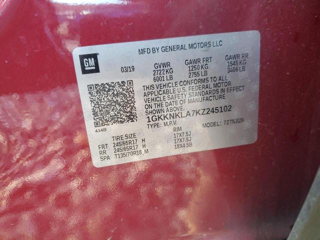 2019 GMC ACADIA SLE - 1GKKNKLA7KZ245102