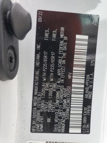 2022 TOYOTA SIENNA XLE 5TDYRKEC3NS135050