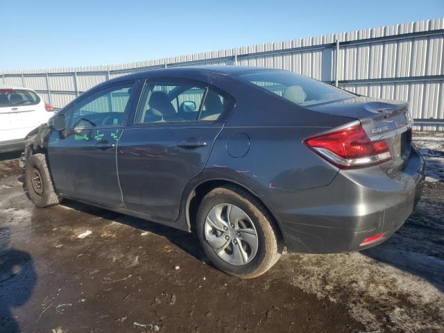 HONDA CIVIC LX 2013 gray sedan 4d gas 2HGFB2F50DH545007 photo #3