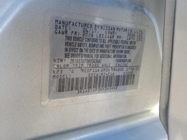 2017 NISSAN SENTRA S - 3N1AB7AP3HY343442