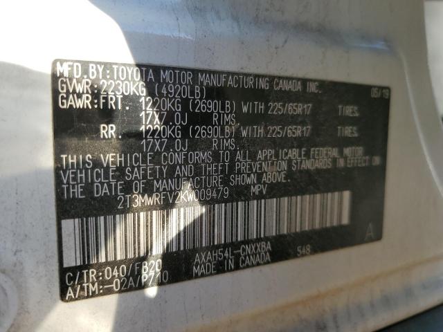 2019 TOYOTA RAV4 LE - 2T3MWRFV2KW009479