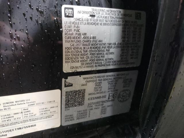 2022 GMC SIERRA K15 - 1GTUUEET9NZ559460