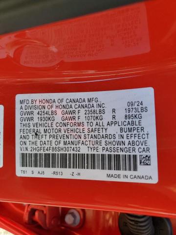 2025 HONDA CIVIC SPOR - 2HGFE4F86SH307432