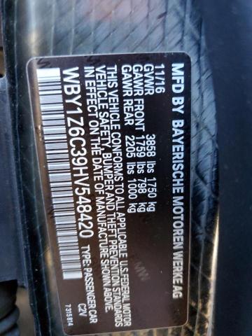 2017 BMW I3 BEV - WBY1Z6C39HV548420