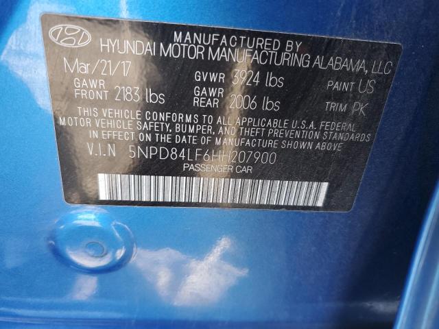2017 HYUNDAI ELANTRA SE - 5NPD84LF6HH207900
