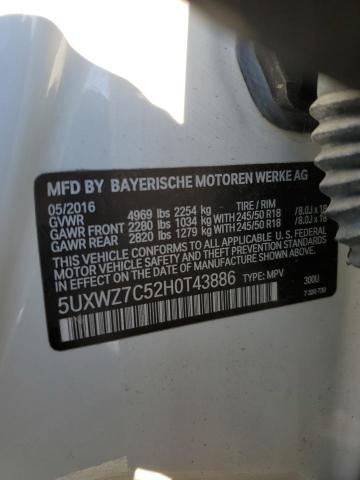 2017 BMW X3 SDRIVE2 - 5UXWZ7C52H0T43886