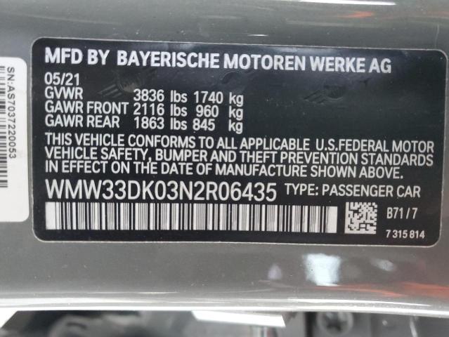 2022 MINI COOPER WMW33DK03N2R06435