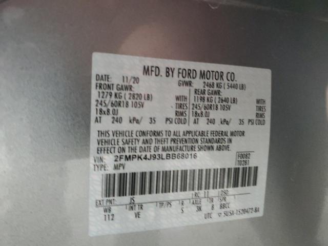 2020 FORD EDGE SEL - 2FMPK4J93LBB68016