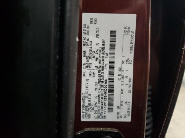 2017 FORD F150 SUPER - 1FTEW1E88HKD30168