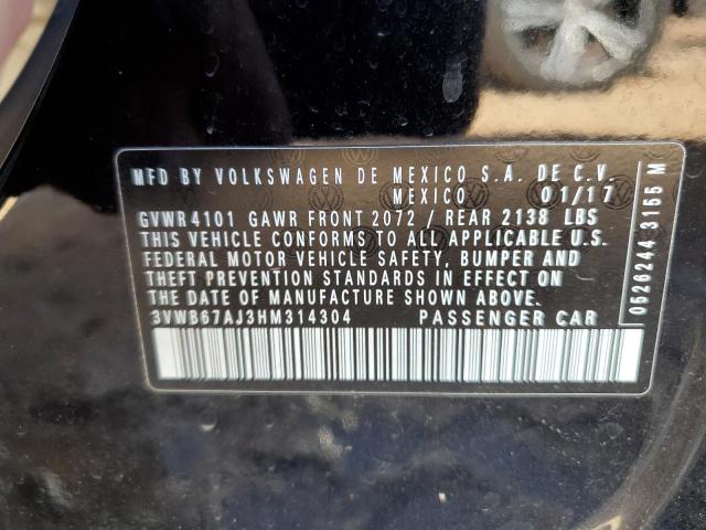 2017 VOLKSWAGEN JETTA SE - 3VWB67AJ3HM314304