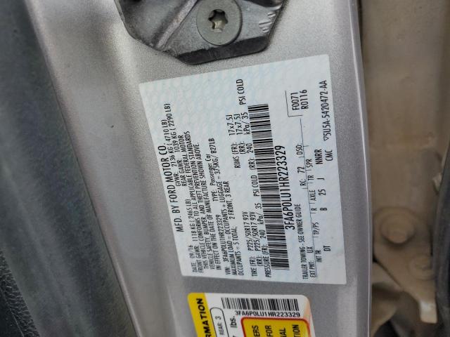 2017 FORD FUSION SE 3FA6P0LU1HR223329