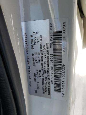 2017 MAZDA 6 TOURING JM1GL1V58H1108968