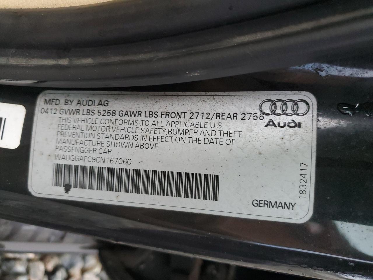 Lot #3048391731 2012 AUDI A6 PREMIUM