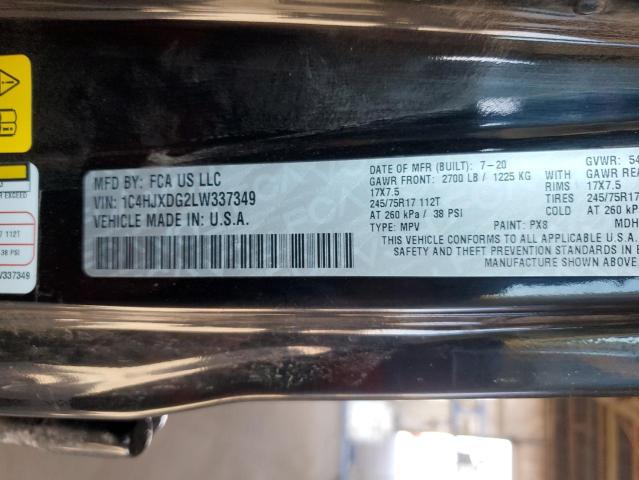 2020 JEEP WRANGLER U 1C4HJXDG2LW337349