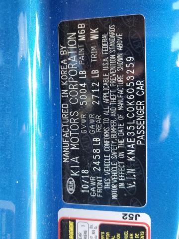 2019 KIA STINGER GT KNAE35LC0K6053259